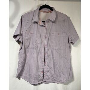 ORVIS RIVER GUIDE WOMEN'S UPF 30 SHORT SLEEVE SHIRT LILAC PLAID, Large